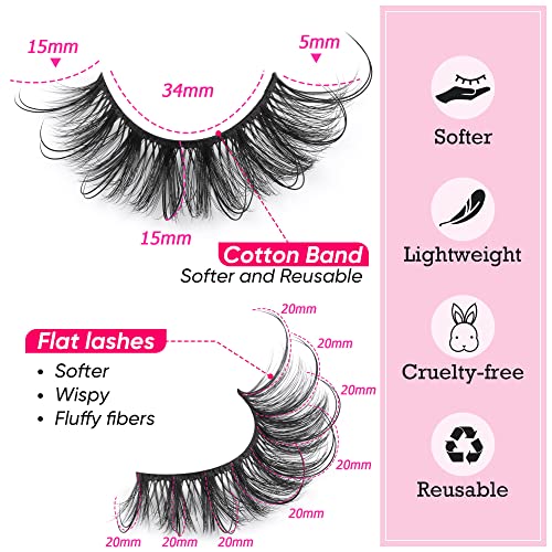Fairy Lashes That Look Like Extensions False Eyelashes Natural Look Wispy Faux Mink Lashes Strips Lash Multipack By Focipeysa #TOP1