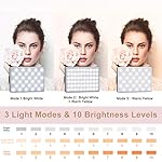 Newmowa 60 LED High Power Rechargeable Clip Fill Video Conference Light with Front & Back Clip, Adjusted 3 Light Modes for Phone, iPhone, Android, iPad, Laptop, for Makeup, TikTok, Selfie, Vlog - Image 3