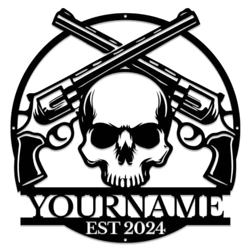 Amazon.com: American Gun Art Metal Signs,Custom Gun Metal Name Signs ...