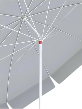 ESK 10 Wire Beach Balcony Garden Umbrella Bendable 200 Cm Diameter Thick Fabric gray