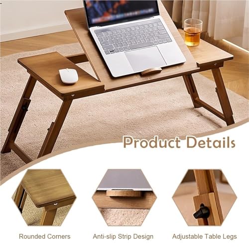 Construction robuste pour ce bureau pliable d'ordinateur à pieds réglables