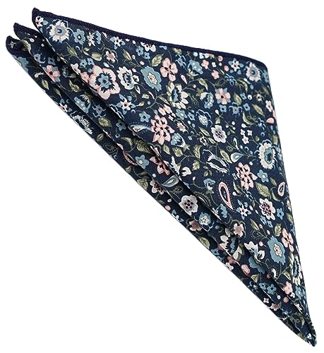 ZENXUS Conjunto de gravata floral skinny masculina casual com bolso de flores quadrado de 6,5 cm gra