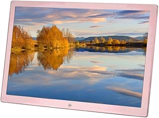 Marco de Fotos de 17 Pulgadas, Marco de Fotos Digital de Alta definición, Reproductor de Publicidad HDMI de Alta definición, álbum de Fotos electrónico (Color Dorado Local, Color Oro Rosa, Color pla
