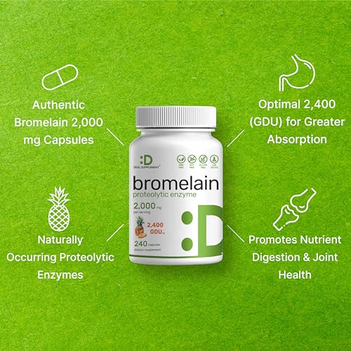 Deal Supplement BRO001 Bromelain Supplement 2,000Mg Per Serving, 240 Capsules thumb #3