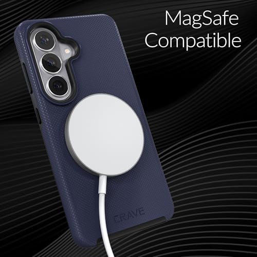 Image of Crave for Samsung Galaxy S26 Case, Compatible with MagSafe Shockproof Protection Dual Layer Case for Samsung Galaxy S26 (6.3 inch) - Navy