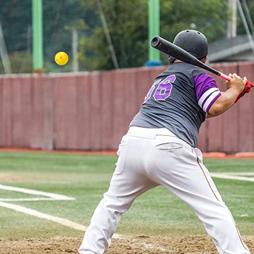 Plastic Baseball Practice Balls - Hard Training Baseballs For Batting Hitting Pitching - 12 Pack Hollow Airflow Softball - Limited Flight Lightweight Mini Ball For Indoor & Outdoor Sport 9 Inches #TOP3