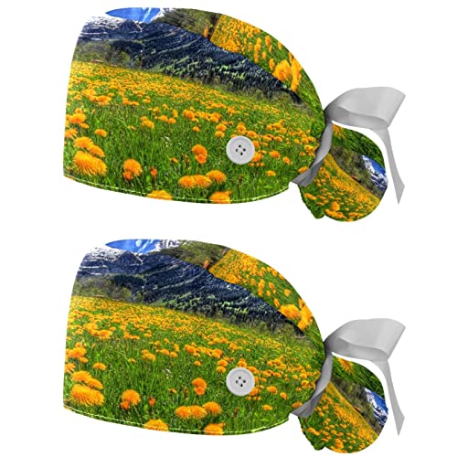 Chapeaux de travail fleur jaune JDEZ idéals pour la cuisine et les soins quotidiens