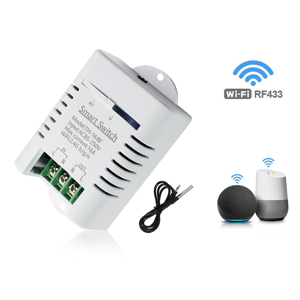 ZYWUOY Controlador de temperatura inteligente WiFi, Tuya WiFi, módulo de temperatura inalámbrico, sensor de aplicación, control remoto DS18B20