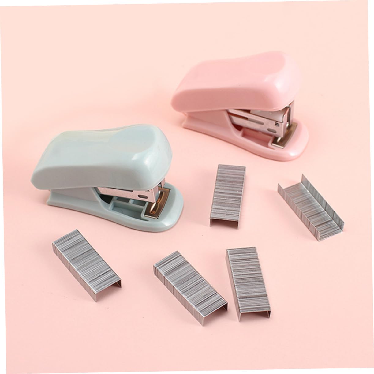 jojofuny 5 Ensembles Agrafeuse À Main Mini Agrafeuse Avec Agrafes Compacte Mini-agrafes Mignon De Poche En Plastique Portative À Main Le Fer 3 Pièces * 5