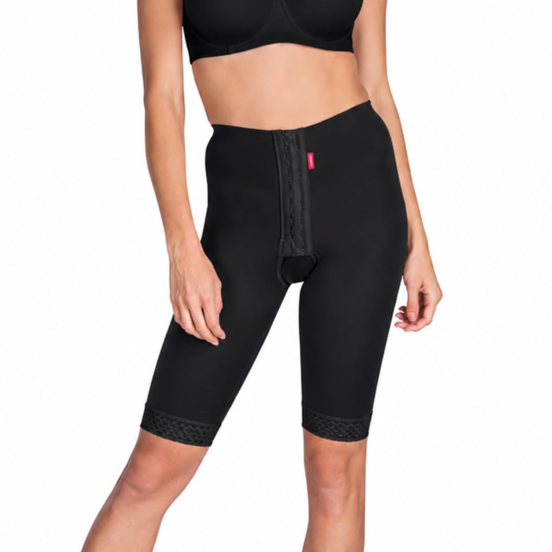 LIPOELASTIC® TF Variant - Guaina di Compressione Post-operatoria (liposuzione Basso Addome, Glutei, Zona pelvica, Fianchi e Cosce) (Nero, M)