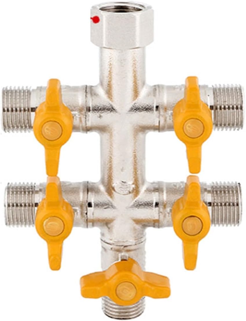 DN15 Brass Water Valve Kitchen faucets Valve Bathroom Faucet Valve Water Inlet Valve Washing Machine Water Inlet Valve 1Pcs (Color : 7)