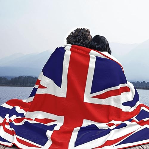 Couverture pelucheuse Union Jack pour cocooning sur le canapé