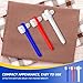 UPIQNG 3Pcs Denture Brush Double Heads Toothbrush Multi Layered Hard Hygiene Denture Cleaner T-Shape False Teeth Cleaning Tool (Red,White,Blue)