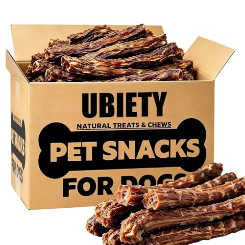 UBIETY Duck Necks for Dogs Treats - 17CM Natural Chews for Dental Health 100% Natural & GrainReal Meat Grain-Free Protein-Rich Long-Lasting Chews for Small & Medium Dogs(15 Count)