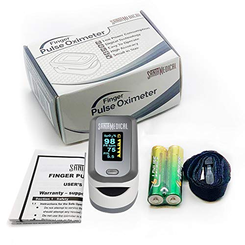 Finger Pulse Oximeter, (SpO2) Blood Oxygen Saturation Monitor with Pulse Rate Measurements and Pulse Bar Graph, Digital Reading LED Display
