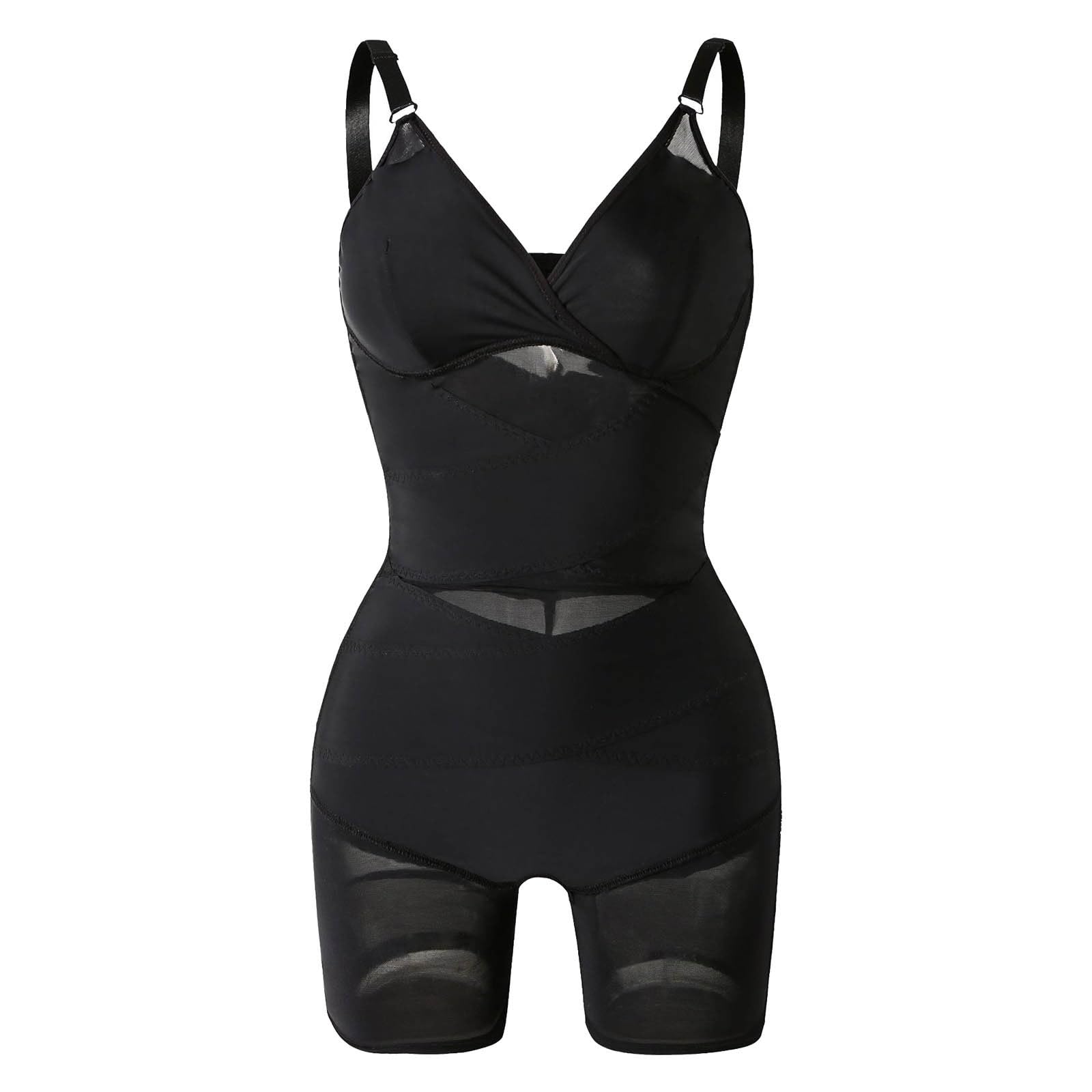 Genérico Faja Moldeadora Corporal Mujer sin Body Escote V realza Figura cómoda elástica Adelgazante modelador Transpirable Ajuste
