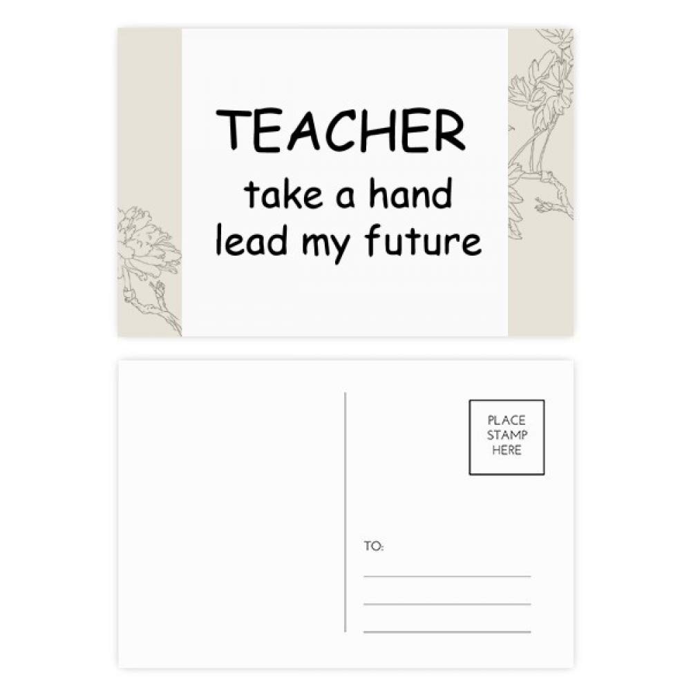 Carte postale de fleur DIYthinker pour enseignant, lot de 20 pièces imprimées - 4