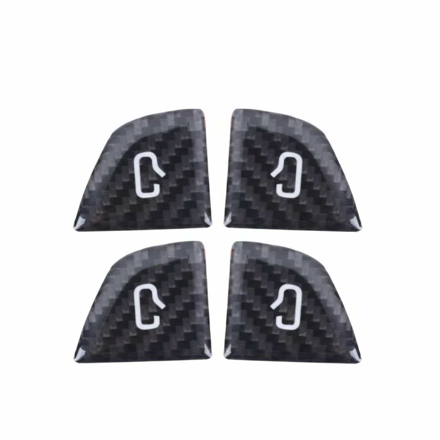 Self-Adhesive Carbon Fiber Door Button Sticker Precision Cut Car Door Switch Button Sticker Scratch Protection Easy Installation, Black, New Carbon Fiber-picture-27