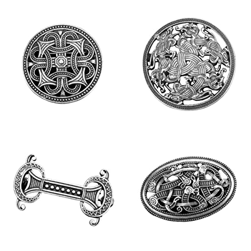 Qianly 4 Uds. Broche Pin Retro Accesorios para El Cabello Suéter Bufanda Capa Insignia Pin Cover