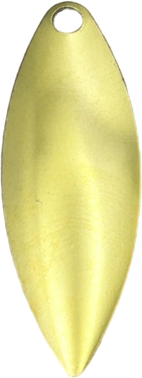 25 Pack Spinner Blades Willow Leaf Hex, Smooth, Brass or Nickel Finish Spinner Lure Making Part DIY Spinnerbait Premium Made in USA