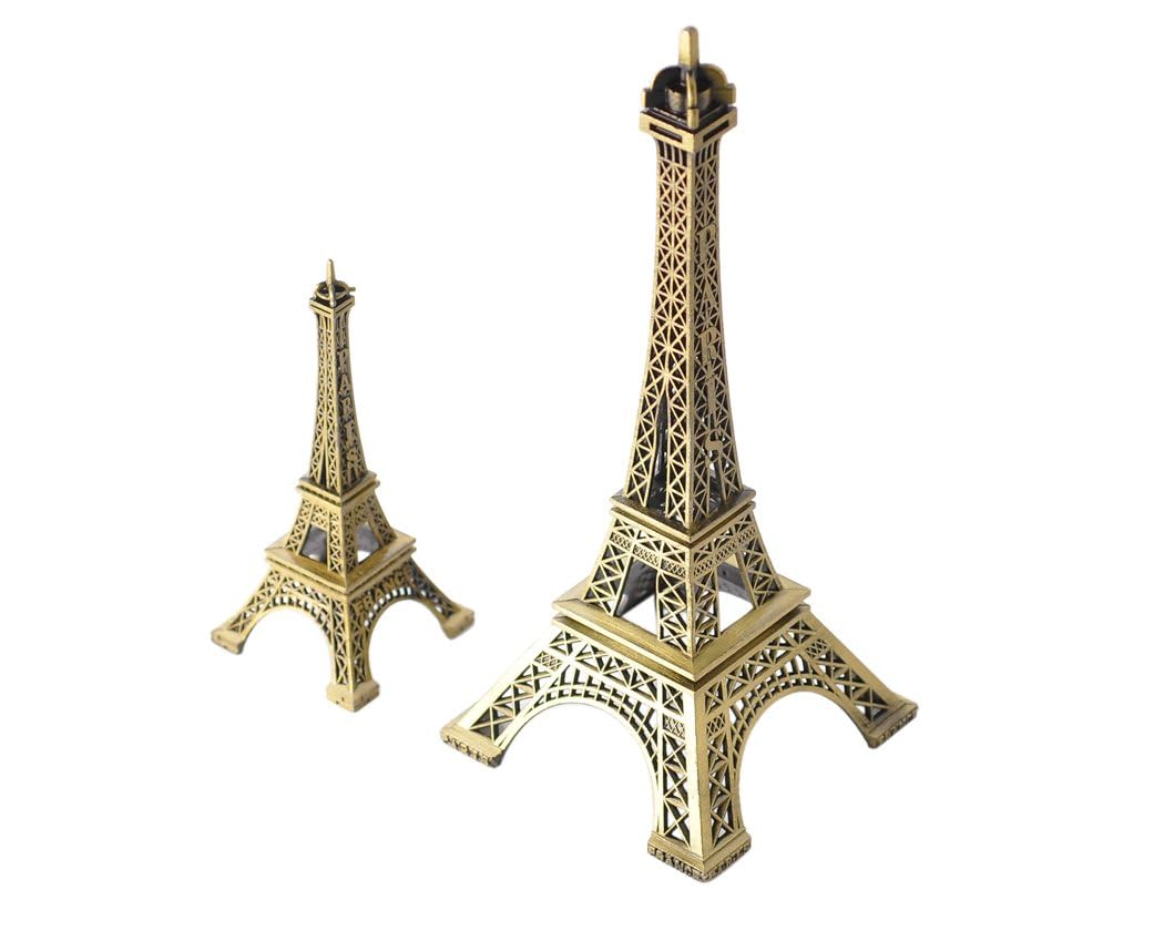 DSstyles Torre Eiffel Torre Statua Metallica Figurine per Souvenir - 32cm