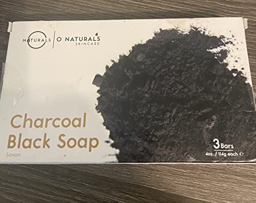 O Naturals Jabones Naturales Negro con Carbon Activo - Jabon Facial Carbon Vegetal Jabon Exfoliante Vegano Jabon Cara Ecolgico Artesanal Para Puntos Negros Aceite Esencial