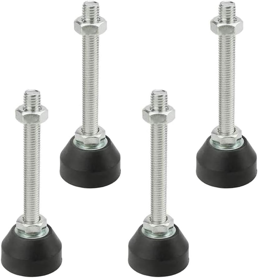 TOVOT 4PCS M10 4" Furniture Levelers Screw on Table Legs