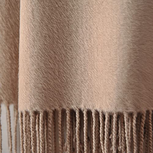 Cuddle Dreams Silk Throw Blanket With Fringe, Pure Mulberry Silk, Naturally Soft, Breathable (Taupe) #TOP1