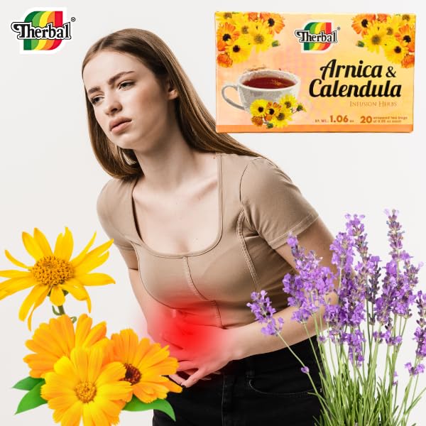 Amazon.com : Therbal Árnica & Caléndula Herbal Tea – 20 Tea Bags