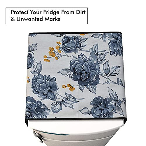 Image of Yellow Weaves Combo of Fridge Top Cover,2 Fridge Handle Covers 4 Fridge Mats (Multi Color, 7 Piece Set)