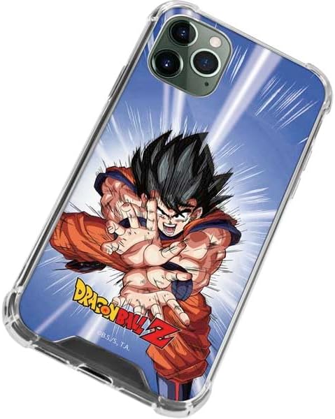 Skinit Clear Phone Case Compatible with iPhone 12 Pro Max - Officially Licensed Dragon Ball Z Goku Kamehameha Blast Design