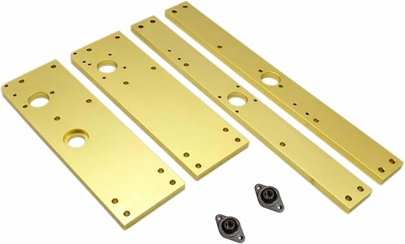 CNC3018 XY-axis Upgrade Kit, 10mm Thick Aluminum Alloy Plate, Surface Gold Aluminum Oxidation, with 2 Bearing Blocks