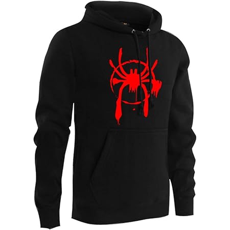 Amazon Spider Man Into The Spider Verse Hoodie スパイダーマン スパイダーバース パーカー グウェン コスプレスウェットシャツ ヴェノム パーカー メンズ コート ファスナー 裏起毛 厚い コスチューム 秋冬服 温かい ハロウン イベント クリスマス デッド パーカー