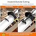 Inside Pipe Cutter for PVC Pipe, Cutter Tool Set with scale - Adjustable Depth Gauge, 6 Black Blades, 4