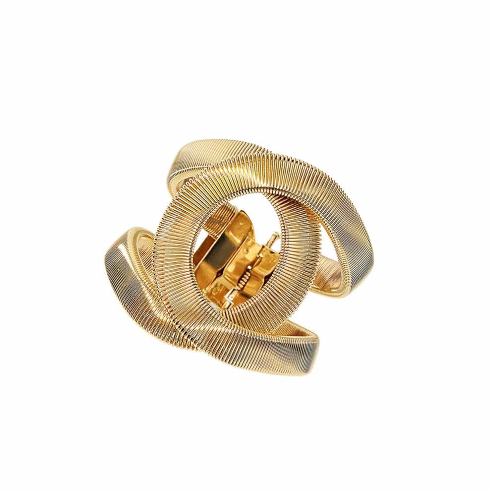 Pulsera cruzada de oro ajustable, elegante pulsera dorado para