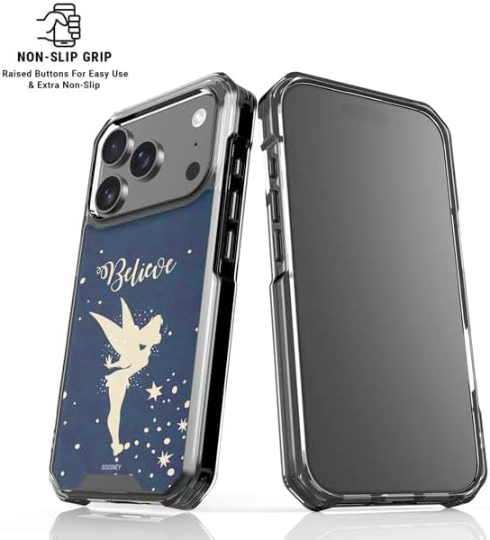 Skinit Clear Phone Case Compatible with iPhone 17 Pro - Officially Licensed Disney Tinker Bell Believe Design