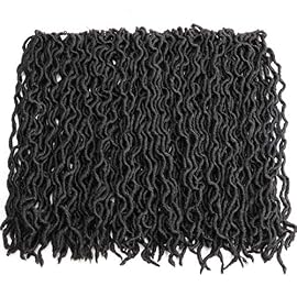 VCKOVKCO Gypsy Locs Natural Black Faux Locs Dreadlocks 8 Bundles/Lot Goddess Locs for Black Women 100% Kanekalon Fiber…