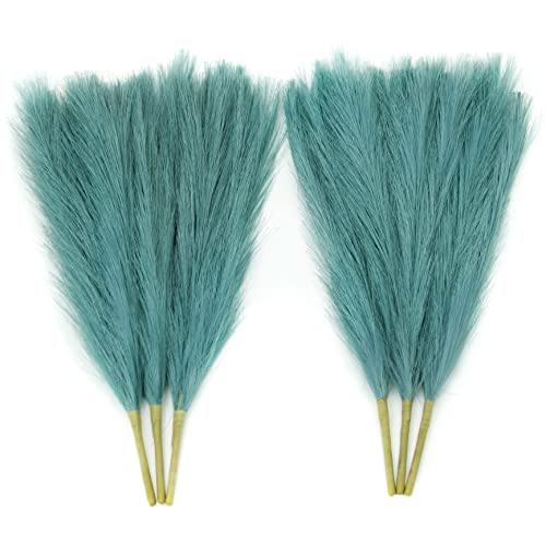 Art Vagon Erva dos pampas sintéticos, 45 cm de altura, plantas secas artificiais, fofas, 6 peças, de