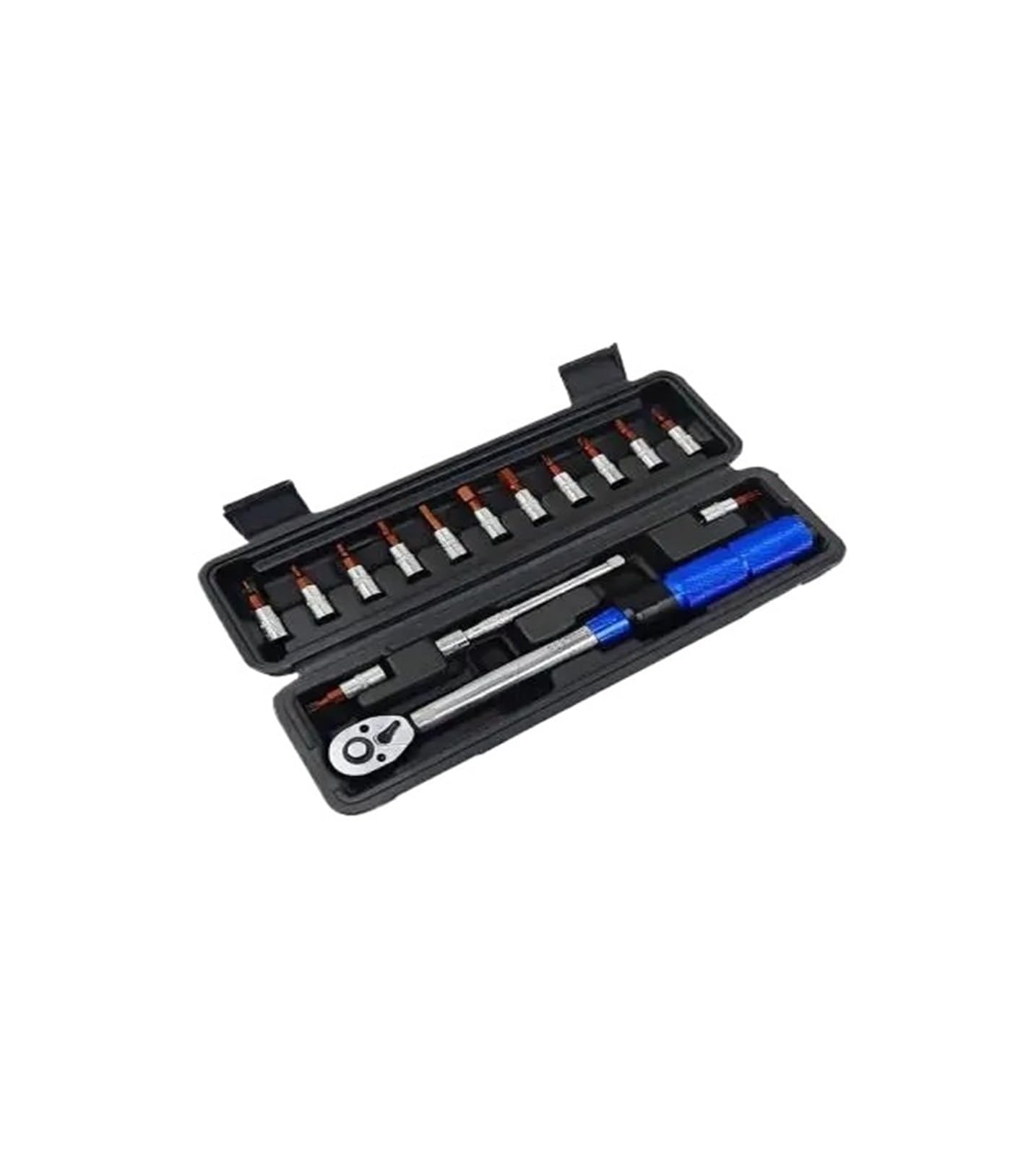 15-Piece Bicycle Torque Wrench Set 1/4 Inch 2-24Nm Two-Way Bike Hex Tool Kit for Repair and Maintenance