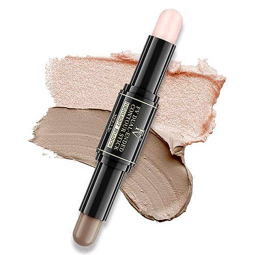 FV Contour Stick, Dual-Ended Contouring Iluminador Maquillaje, Contorno Maquillaje Barra, Highlighter Textura Cremosa, Para Piel Clara, Resistente al Agua, Persistente, 7.5g, Fair/Light