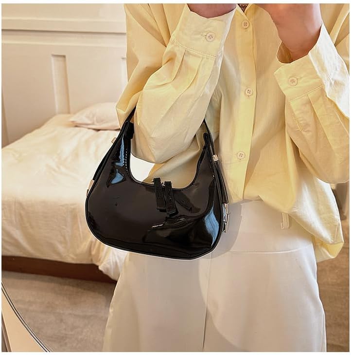 Women's Crescent Shoulder Bags - Small Red Purse Y2k Top Handle Hobo Shoulder Underarm Handbags Clutch bag - Image 6