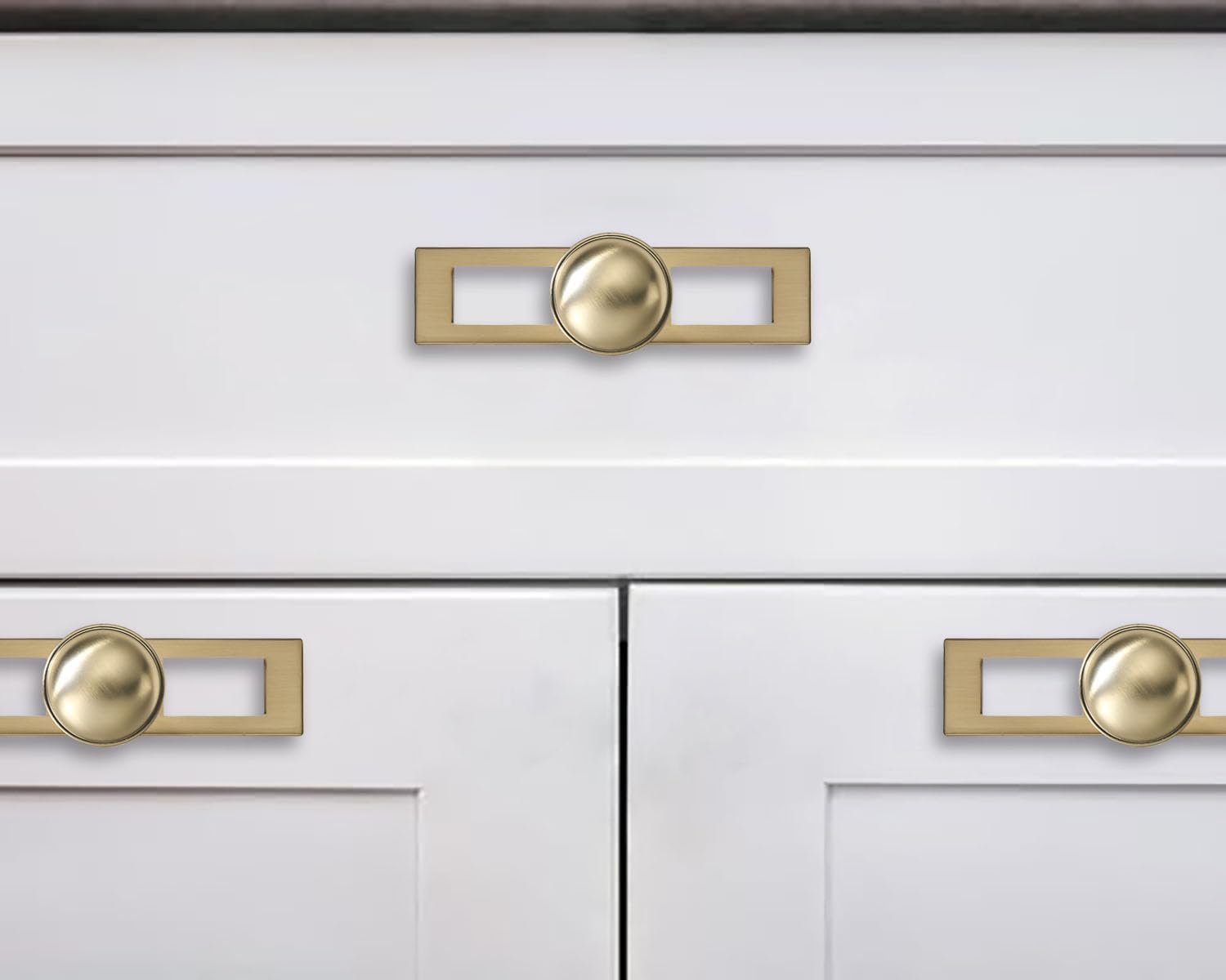 Round Brushed Brass Cabinet Knob - 270BP, 1-1/4 in (32 mm) — KHTUMEWARE