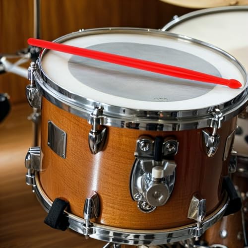 Baquetas plásticas antideslizantes rojas para batería y jazz miniatura 7