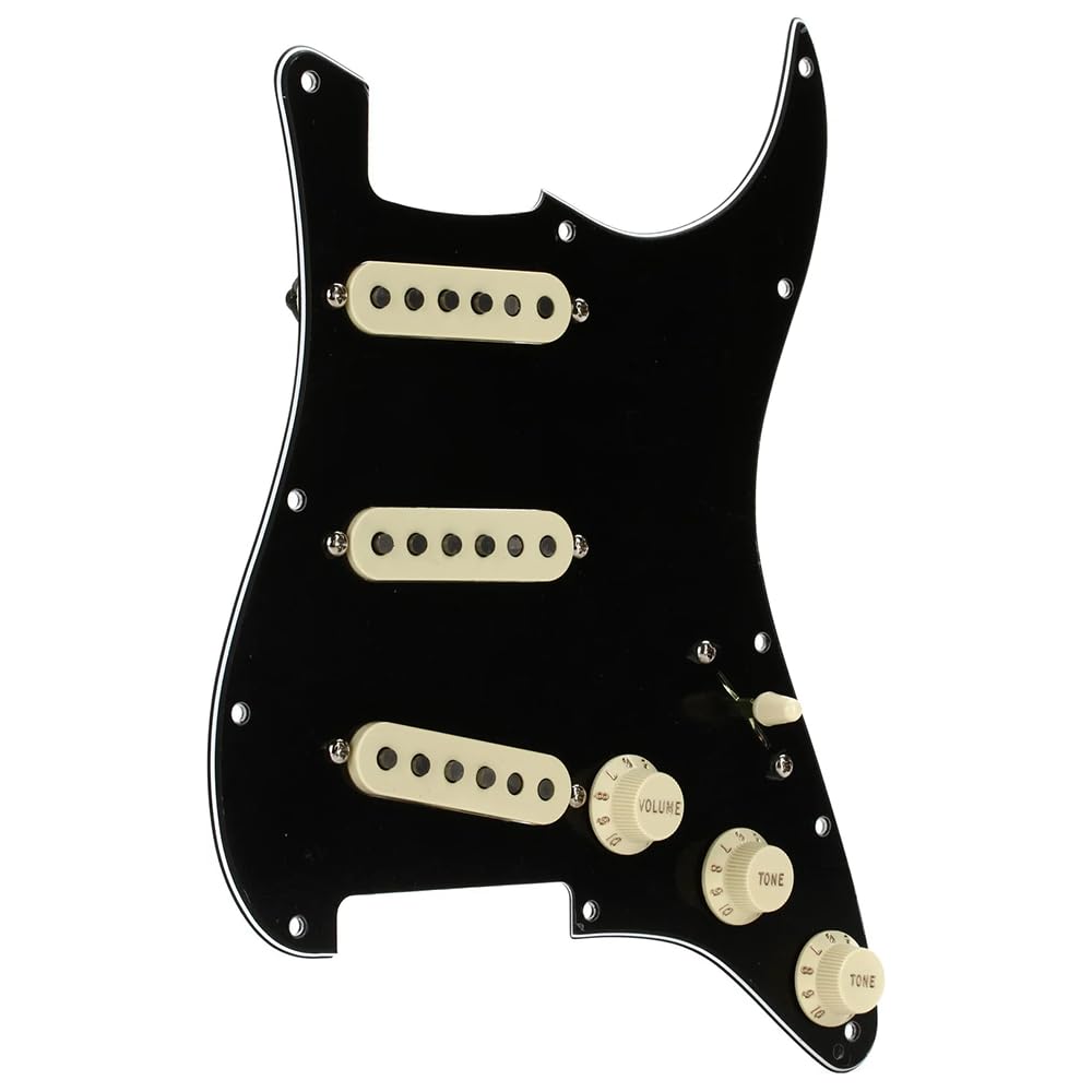 Amazon.com: Fender Pre-Wired Strat® Pickguard, Tex-Mex SSS, Black