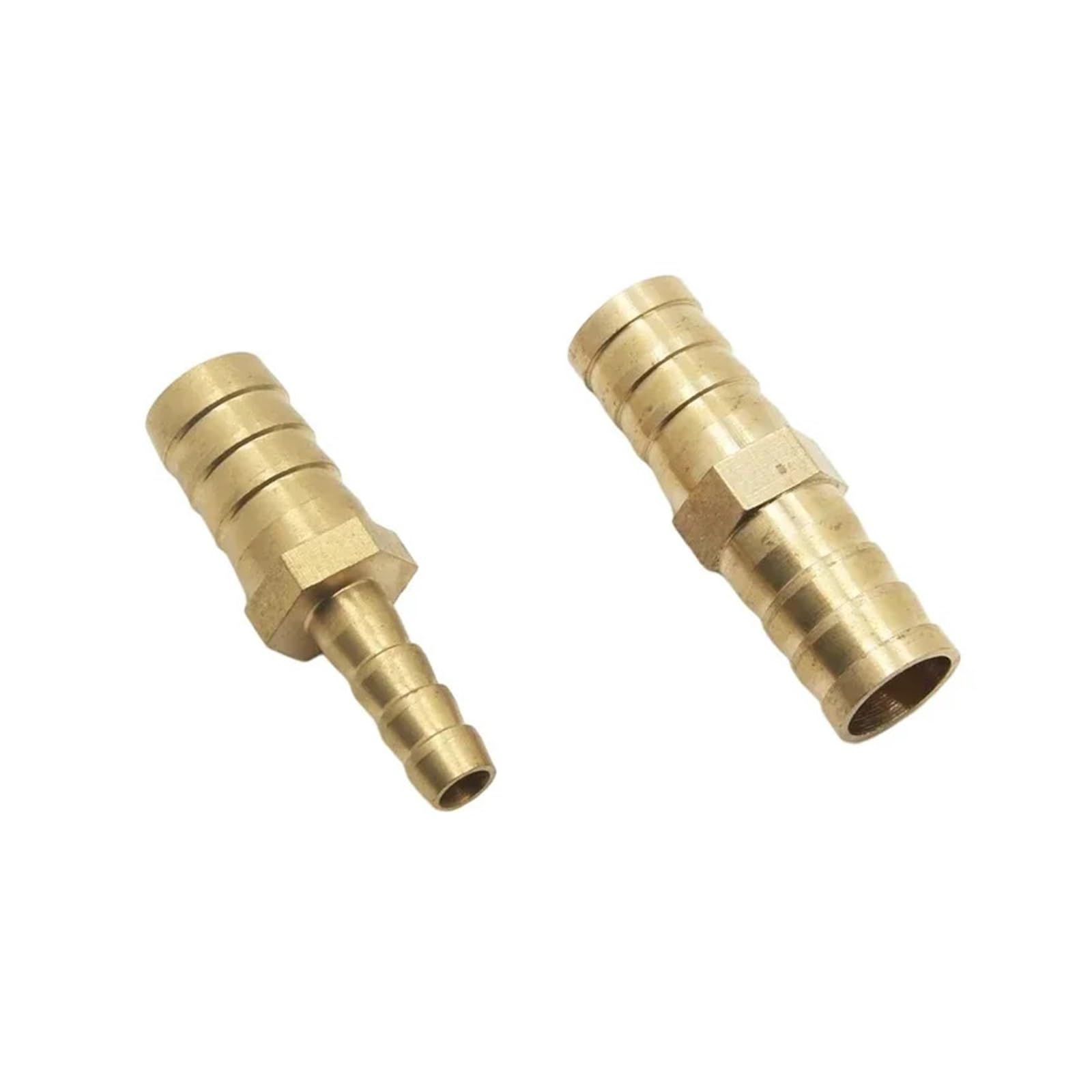 AARTERZZA 1pc Brass Straight Hose Pipe Fitting Equal Barb 4mm - 25mm Gas Copper Barbed Coupler Connector Adapter(8mm-14mm Barb)