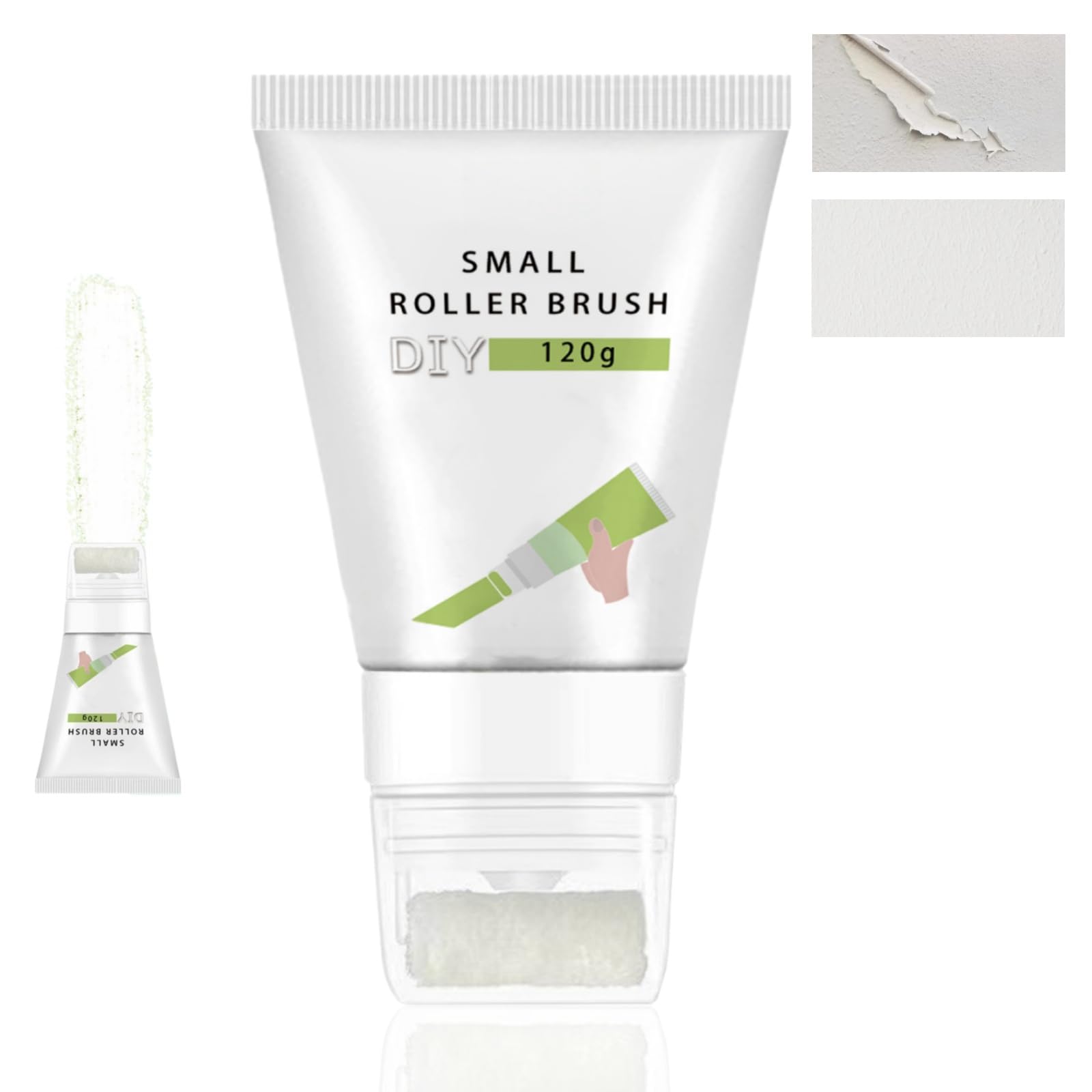 White Paint for Wall with Roller Kit,Fast Drying Small White Touch Up Paint