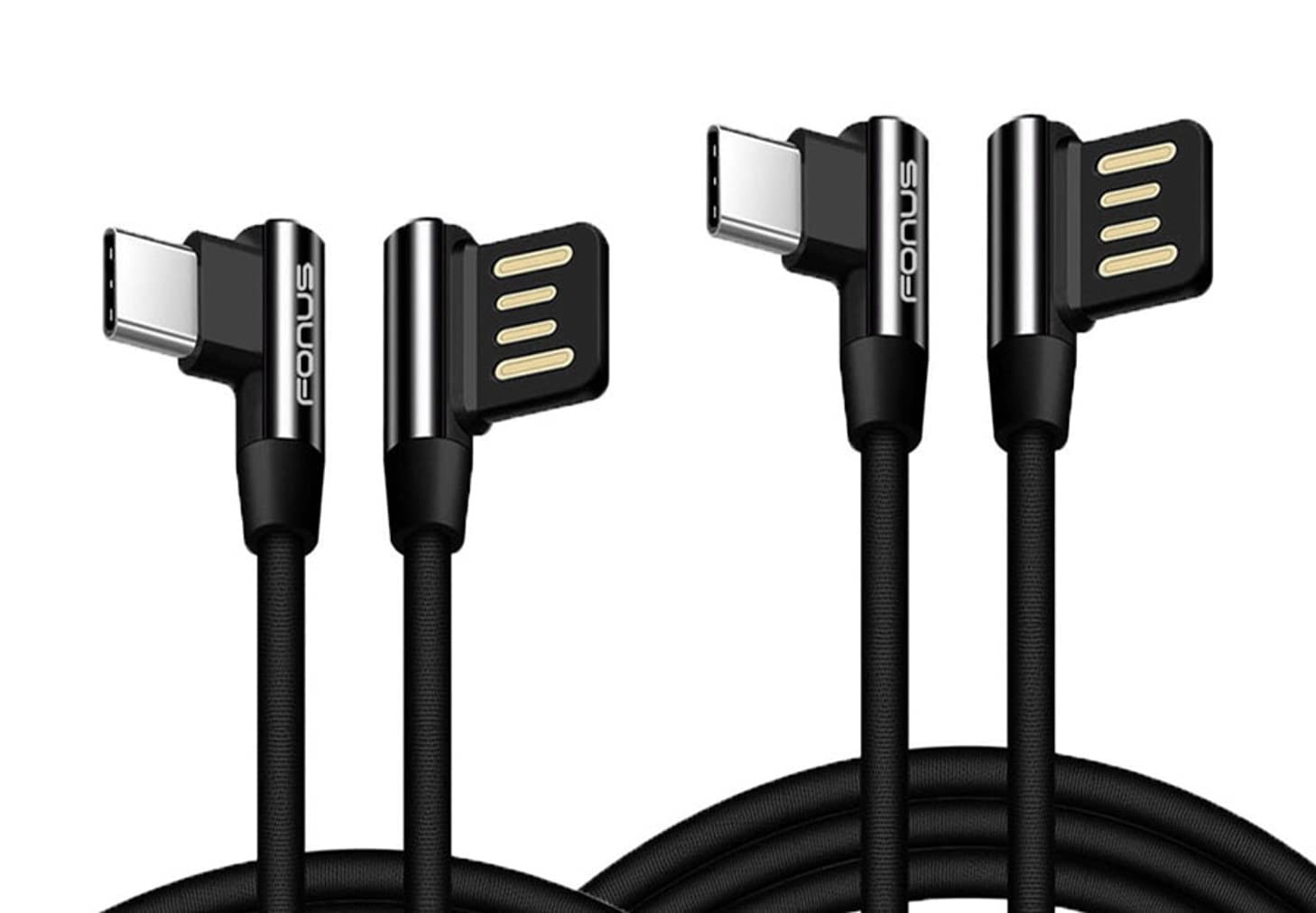 6ft and 10ft Long USB-C Cable Angle Cord for Gaming Fast Charge Type-C Power Wire R1O Compatible with Amazon Fire 7 / Kids (2022 Release), HD 8 (2022 Release), HD 10 (2021 Release)