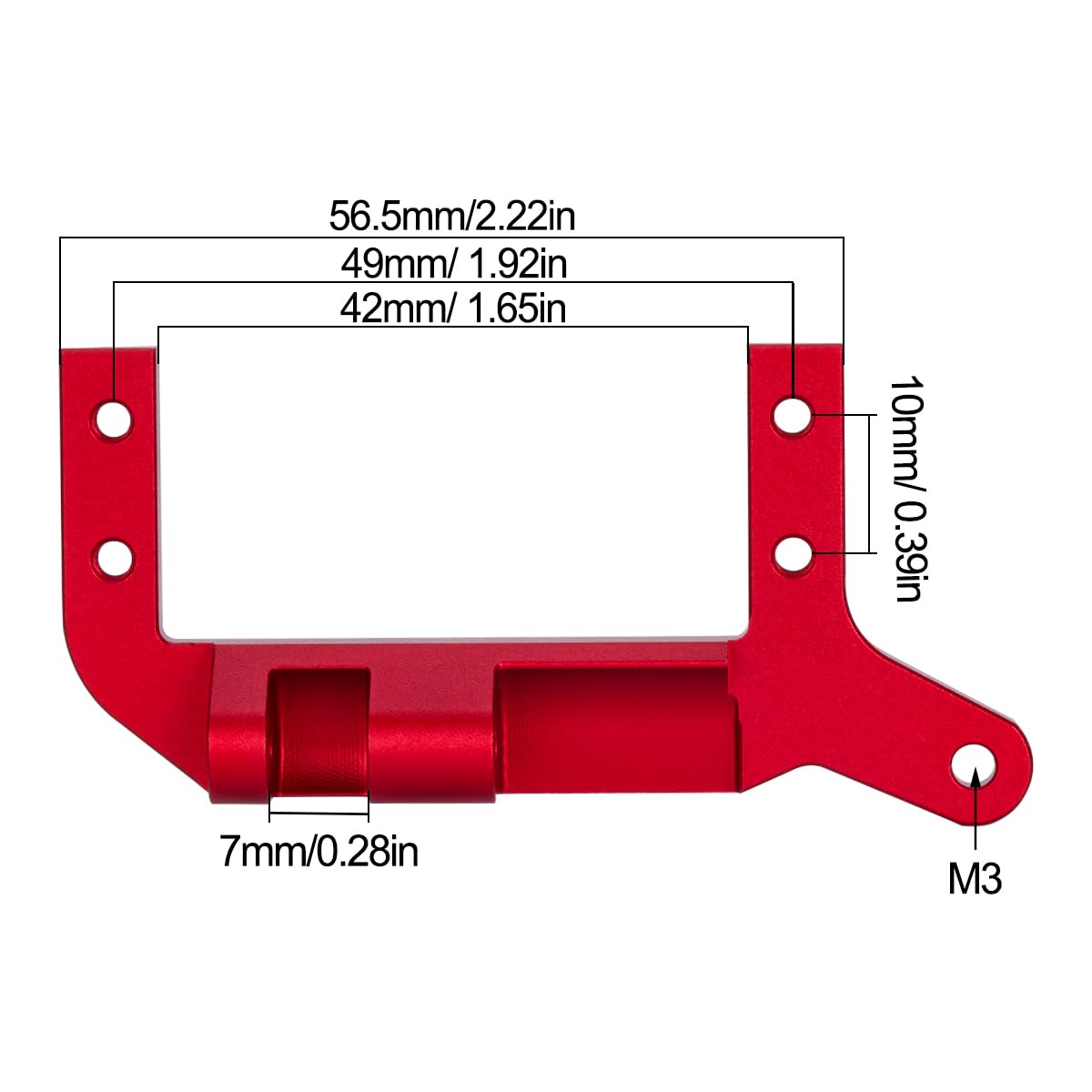 TRX4 Servo Mount, Aluminum TRX4 SOA Mount 4-Link Suspension for 1/10 RC Crawler Car TRX4 Sevro On Axle Mount Upgrades Parts (Red)