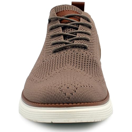 Image of AKADEMIKS Mens Olney Wingtip Knit Oxford, Sleek Breathable Dress Shoes
