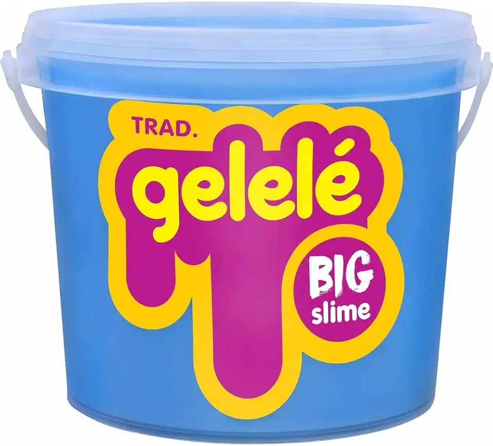 Gelelé Slime Tradicional Big Balde 1,5 Kg Cores Variadas